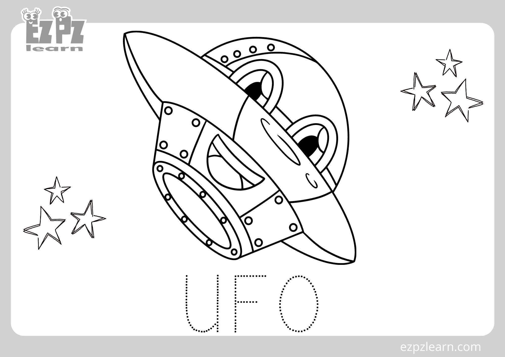 UFO Coloring Page For Kids Free PDF Download Ezpzlearn UFO Coloring Page For Kids Free PDF Download Ezpzlearn